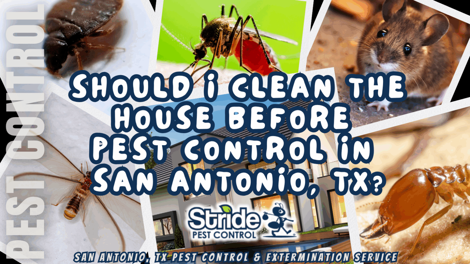Should I clean the house before pest control in San Antonio, TX?